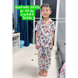 ✅ชุดนอนเด็ก✅แขนยาวขายาว ไม่เกิน 24 กิโล งานผ้าใหม่อิตาลีผสมผ้าคอตตอนแนะนำให้เผื่อไซด์ 9 เดือน-7 ปี