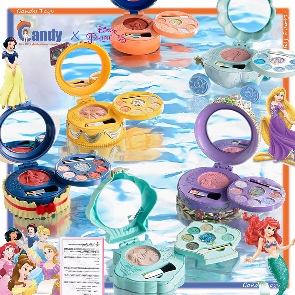 Disney ปลอดสารพิษเครื่องสำอางสำหรับเด็กลายเจ้าหญิงเอลซ่าชุดแต่งหน้าเด็ก เซตแต่งหน้าเด็ก