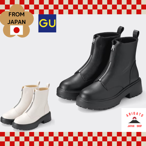GU Front Zip Boots +E[ส่งตรงจากประเทศญี่ปุ่น ของแท้ 100%]