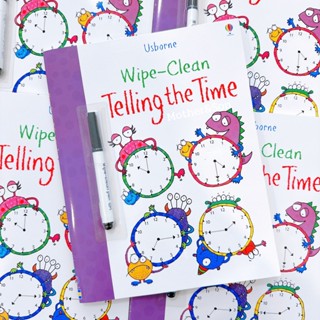 หนังสือสอนเรื่องเวลา Telling Time Wipe Clean เขียน ลบ ได้