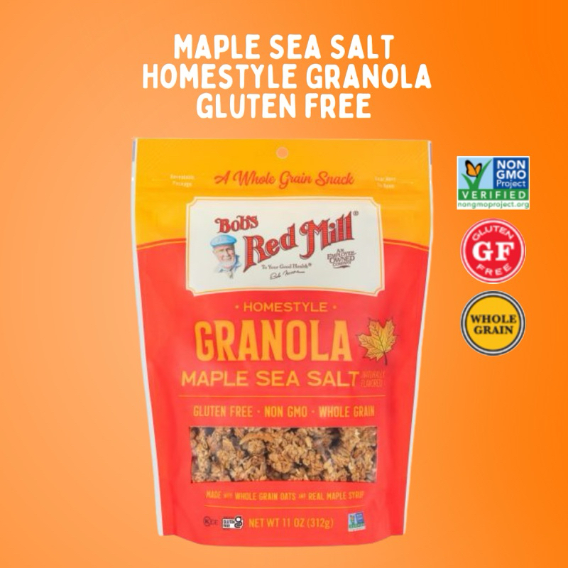 Bob's red Mill Homestyle Granola Peanut Butter |กราโนล่าเนยถั่วปราศจากกลูเตน 312g | Sunshine Market