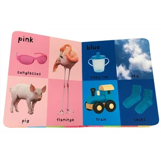 First 100 Words / Animals / Colors Shape / Trucks English Words Picture Book for Kids Educational Board Book