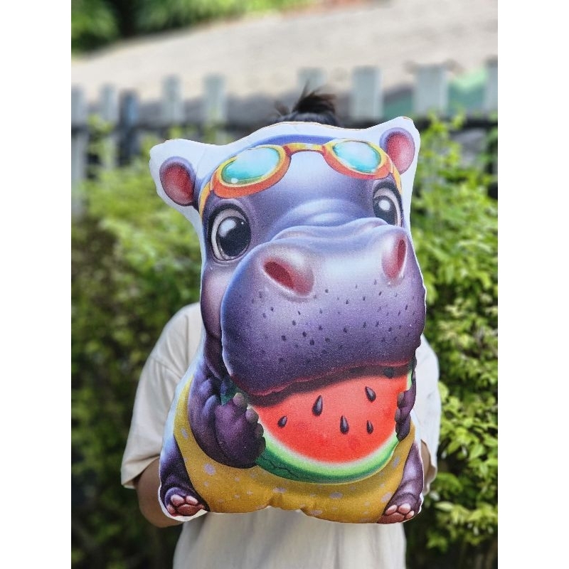 หมอนพิมพ์ลายน้องหมูเด้ง พร้อมส่ง ไม่ต้องรอ ขนาด45cm. น่ารักน่ากอด อ้วนตุ้ยนุ้ย