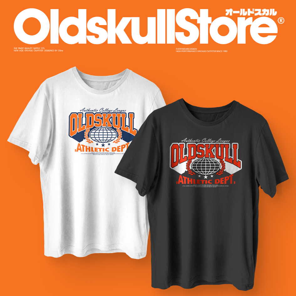 Oldskull CLASSIC 8 เสื้อยืดผู้ชาย เสื้อยืด คอกลม แขนสั้น พิมพ์ลาย