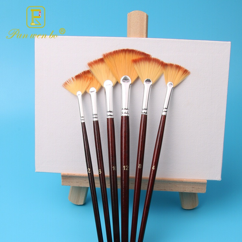 K26..พู่กันใบพัด ใช้ทามาร์คหน้าได้ ขนนุ่ม พู่กันพัด ไอเพ้นท์