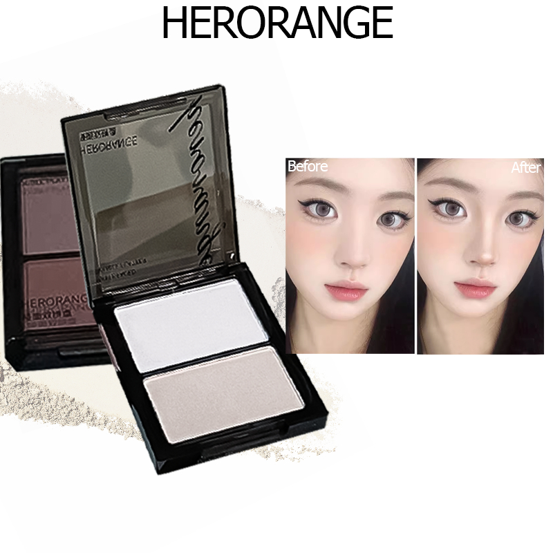 Herorange คอนทัวร์ ไฮไลท์ 2 in 1 Shading Highlight คอนทัวร์หน้าแบบตลับ (ร้านไทยแลนด์)