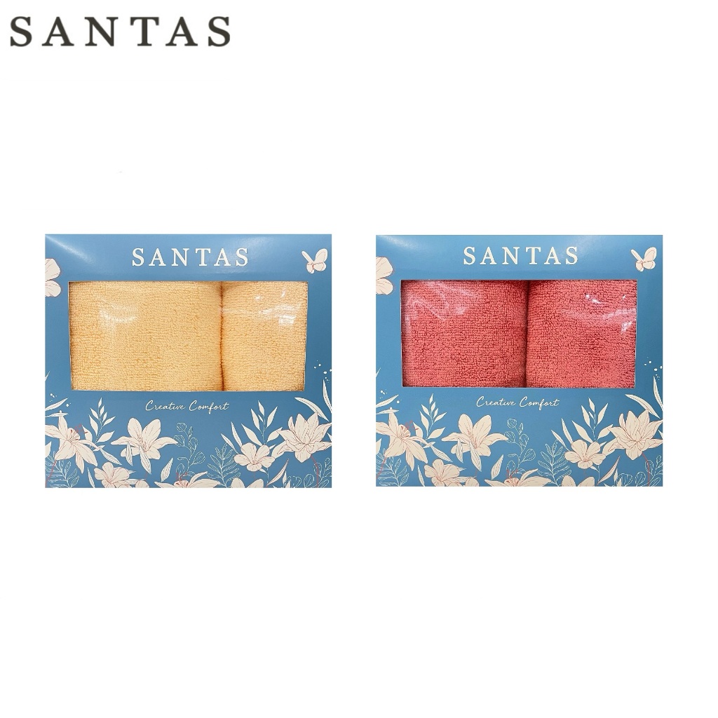 SANTAS Gift Set ผ้าขนหนูเช็ดตัวและเช็ดผม รุ่น AERTEX MOMENTS ขนาด 27X54+16X32 นิ้ว