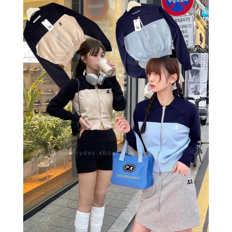 𝗥𝗥 𝗧𝗪𝗢-𝗧𝗢𝗡𝗘 𝗭𝗜𝗣-𝗨𝗣 𝗖𝗔𝗥𝗗𝗜𝗚𝗔𝗡 (470฿) งานเกาพร้อมเสิร์ฟ! คาร์ดิแกนไหมพรมทูโทน สวยชนช้อป มีความมินิมอล onseason