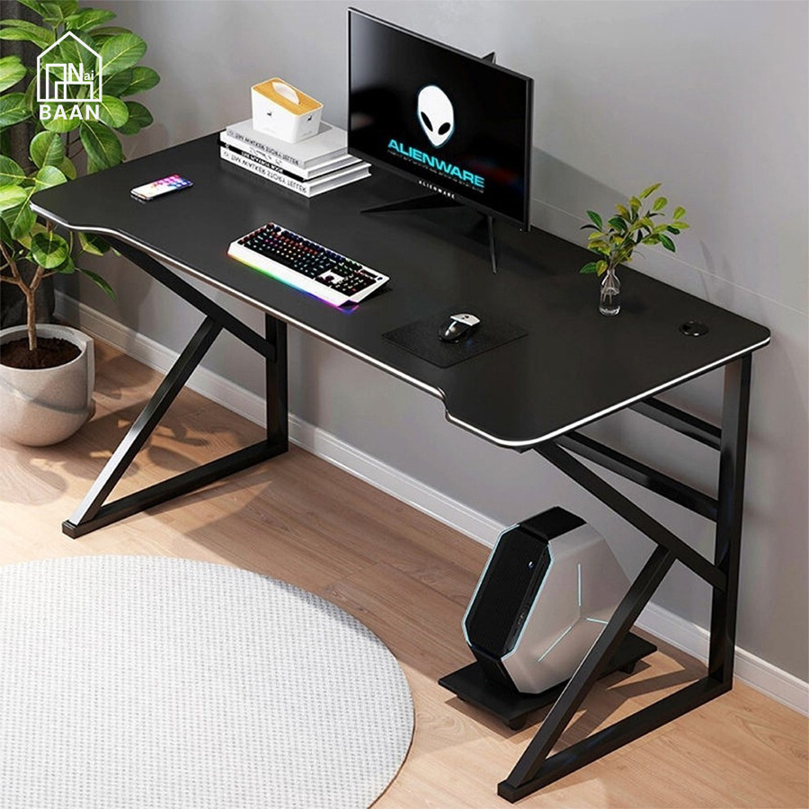 Naibaan โต๊ะเกม 80/100/120ซม. ขาโลหะแข็งแกร่ง ออกแบบตามหลักสรีรศาสตร์ โต๊ะคอมพิวเตอร์ Gaming Table
