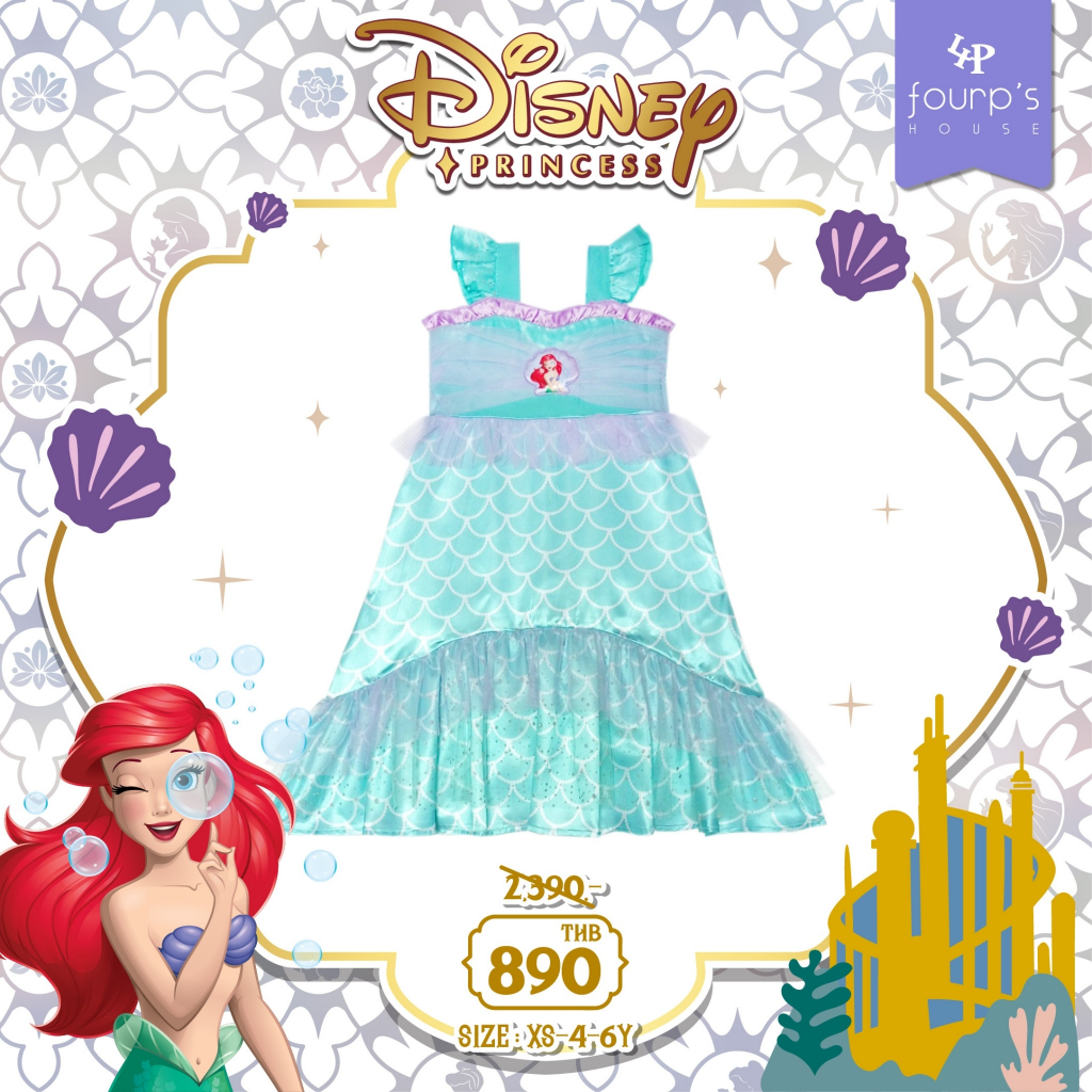 DISNEY PRINCESS : 050149 เดรสเด็กลิขสิทธิ์แท้