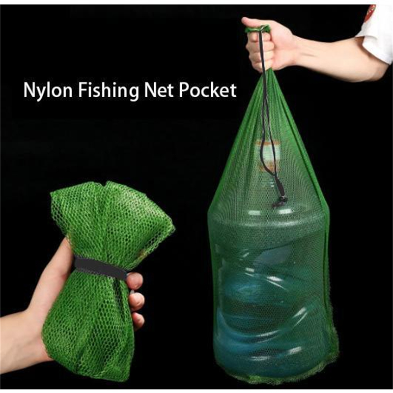 ถุงตาข่ายปลา แบบพกพา ห่อผลไม้ ถุงตาข่ายกันแมลง สามารถเลือกขนาดตามที่ใช้งานได้ Nylon mesh bag
