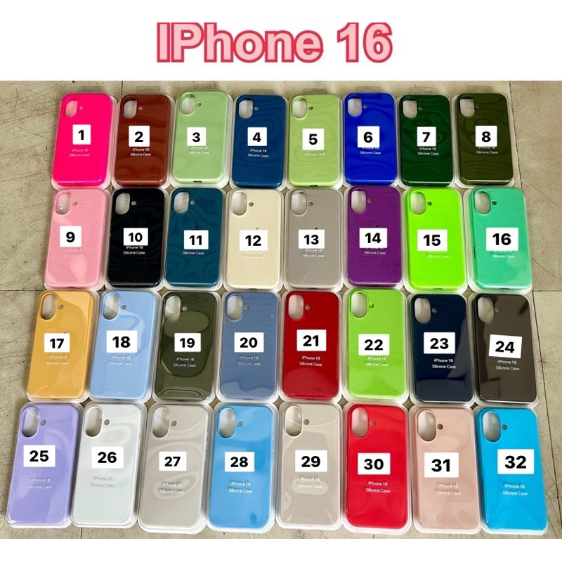 เคสกำมะหยี่สีพื้น มีโลโก้ (สินค้ามีจำนวนจำกัด) IPHONE - 16
