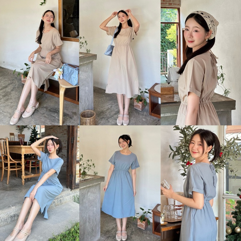 KORRA ·͜·♡เดรสคอกลมแขนเบิ้ล🌻มีกระเป๋าล้วงสองข้างโฮมมี่มากๆค่า🤎📸