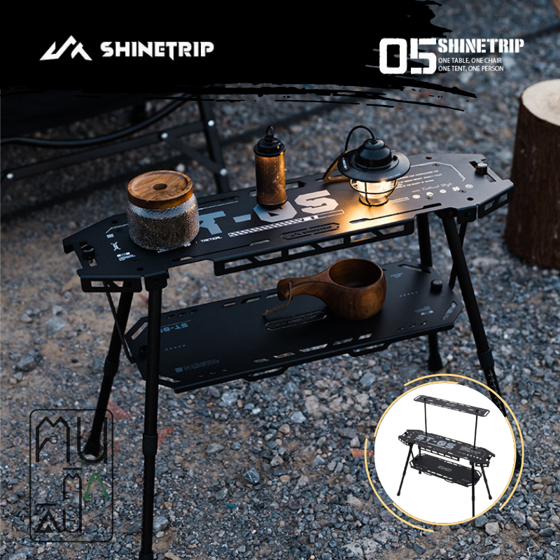 โต๊ะสเก็ตบอร์ด Shinetrip #05 ชั้นวางของ ที่แขวนอุปกรณ์เครื่องครัวสนาม พกพา แคมป์ปิ้ง ราวแขวนหม้อ