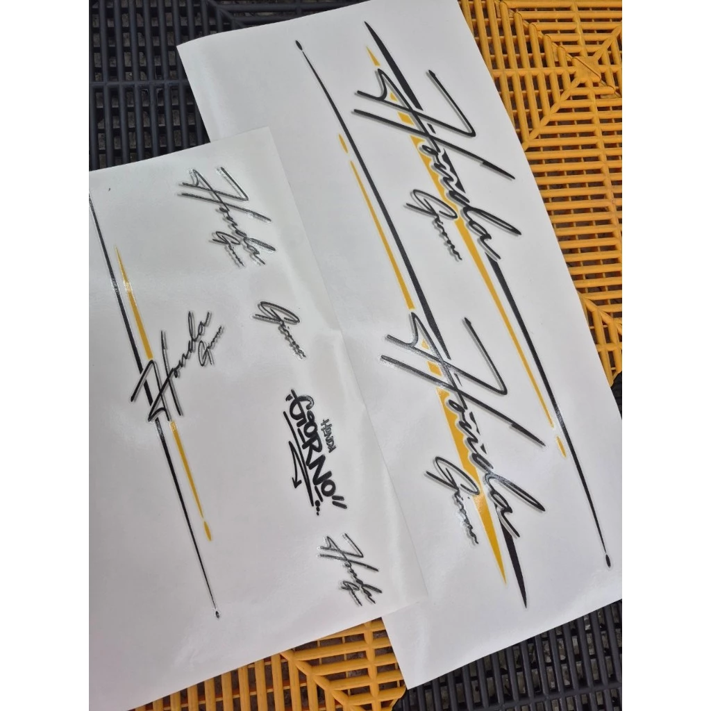 สติ๊กเกอร์แต่งรถ เซต ลายเซ็น GIORNO thumbnail 3