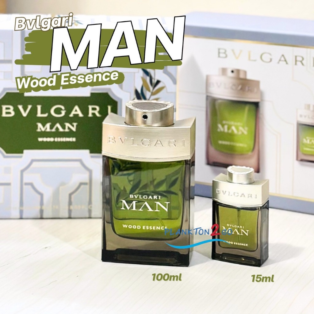 น้ำหอม บูการี BVLGARI MAN Wood Essence EDP Set 100ml+15ml ผลิต 8/2023