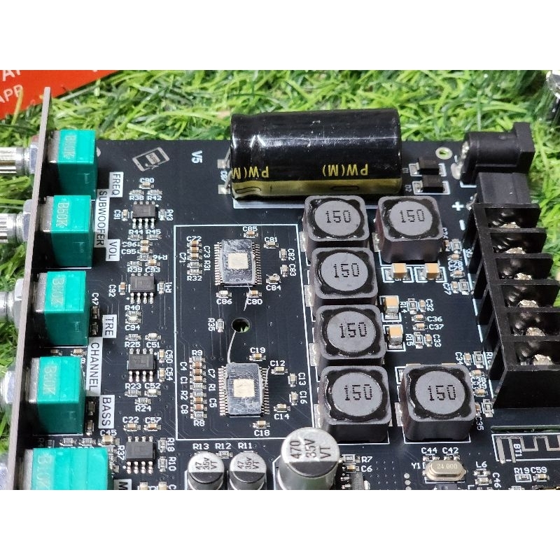 ZK-TB21 (+APP)(ไม่มีเคลส) **ของแท้** แอมจิ๋ว บลูทูธ 5.0 เครื่องขยายเสียง กำลังขับ 50w+50w+100w  ระบบ 2.1ch แอมป์บลูทูธ