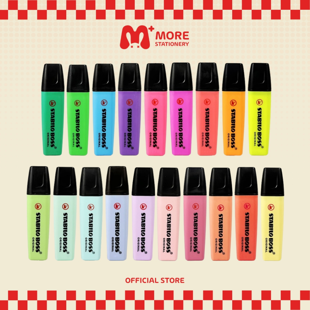 Stabilo (สตาบิโล) ปากกาไฮไลท์ รุ่น Boss Original เเละ Boss Original Pastel