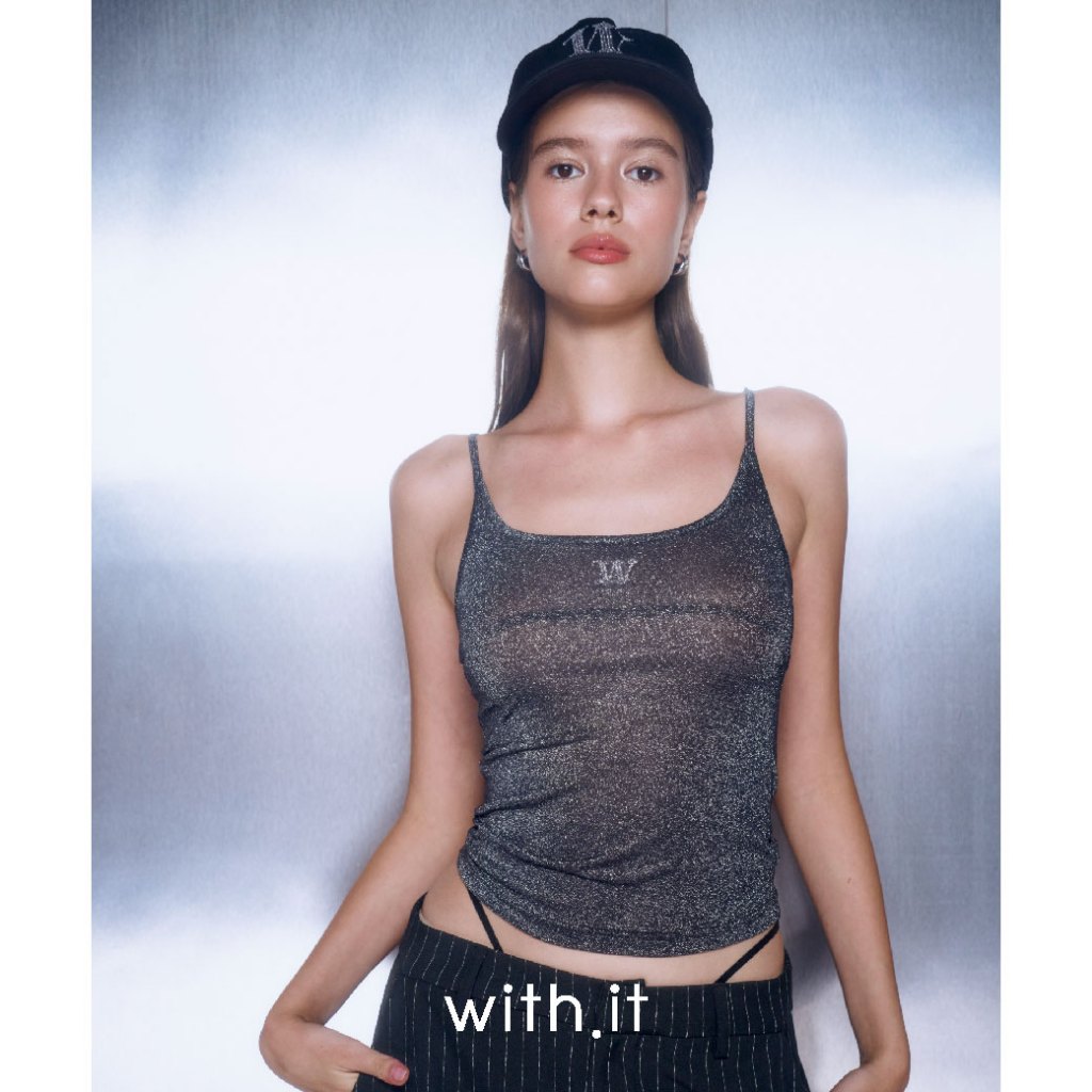 ลด 75.- พิมพ์ WTSD12 with.it.store - TPW01215 Withit glitter camisole with W diamond