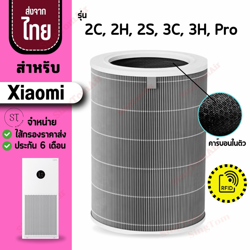 สีเทา H13 ไส้กรองอากาศ สำหรับ Xiaomi  Air filter  รุ่น 2S 2C 2H Pro 3C 3H ไส้กรองสำเรับเสี่ยวมี่ Fil