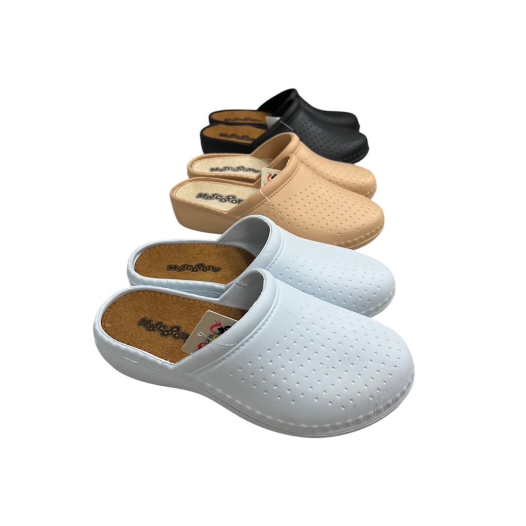 P รองเท้าแตะ รองเท้าเปิดส้น สวมใส่เบาสบาย Size 36-40 รุ่น MP 983-W สี ขาว ครีม ดำ