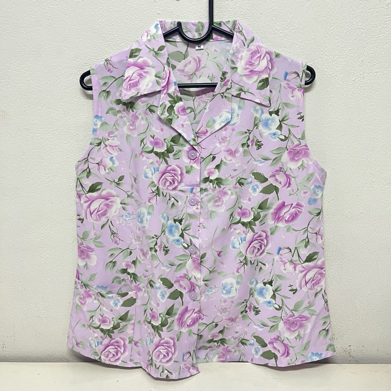 48“ เสื้อคนแก่แขนกุดคอฮาวาย อก 48 นิ้ว