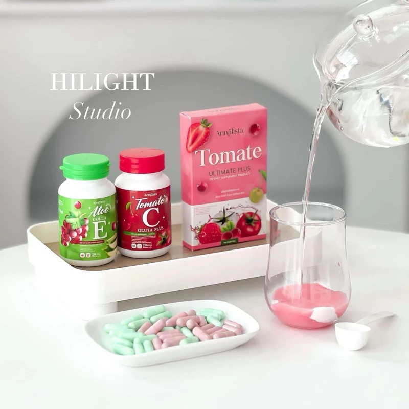 (ราคาโปร ได้3ชิ้น เซตเปิดผิวขาว) Annalista น้ำชง+กลูต้า+Colla E