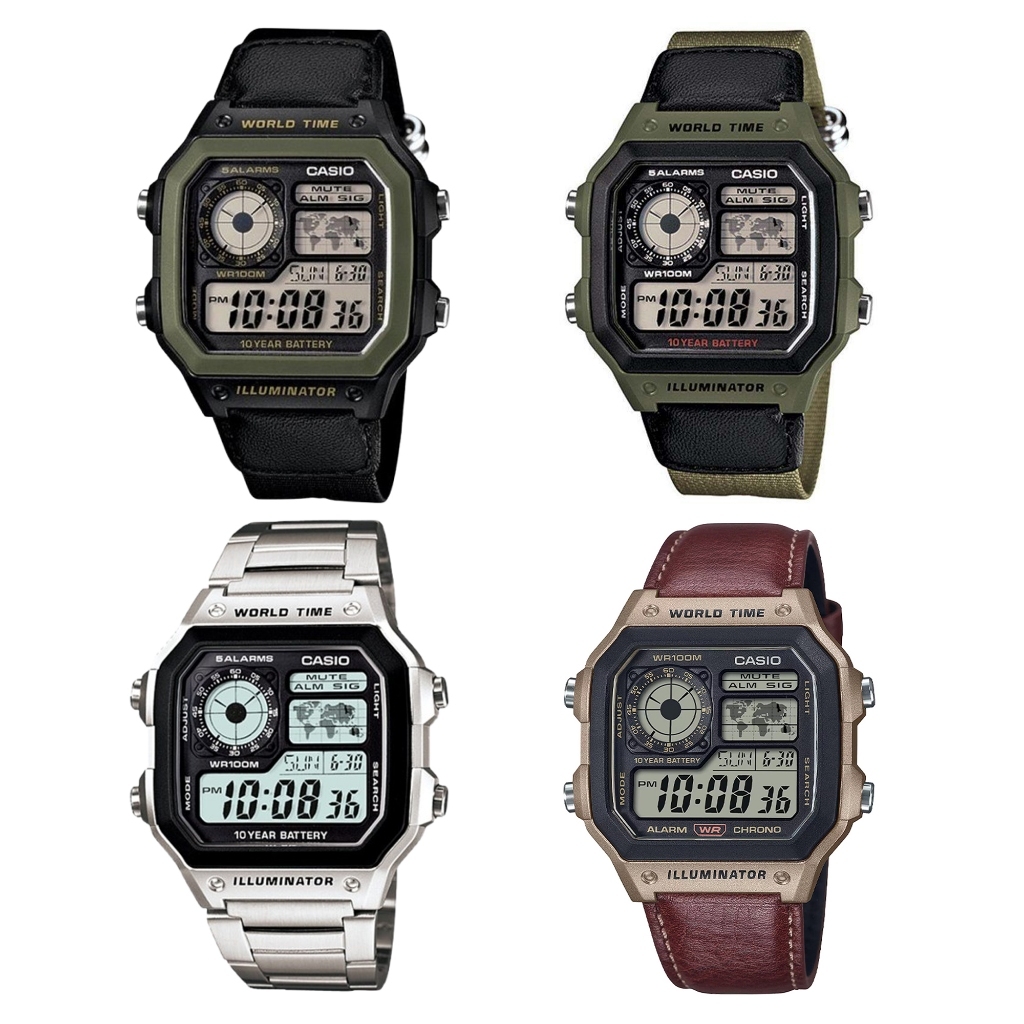 นาฬิกาข้อมือ Casio Digital รุ่น AE-1200WHL-5A, AE-1200WHD-1A  AE-1200WHB สินค้าของแท้ รับประกันศูนย์