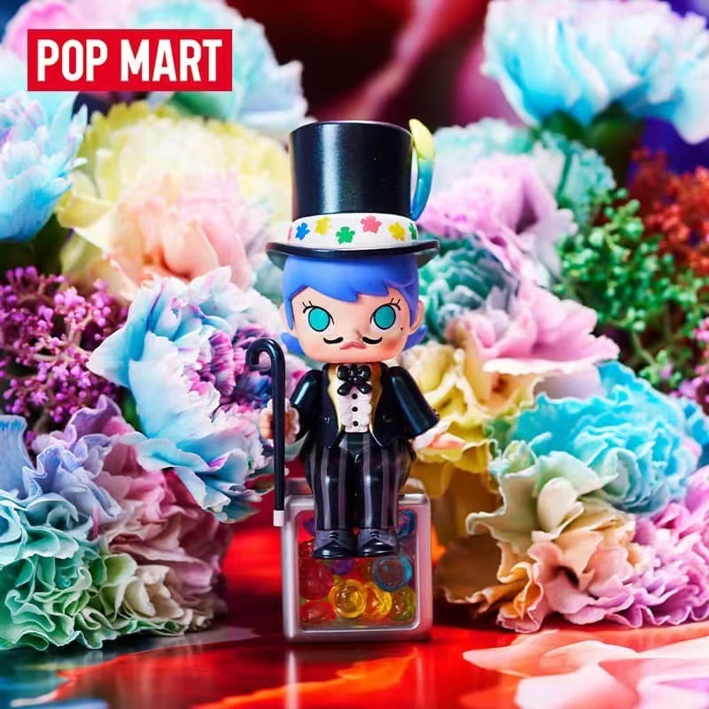 [ของแท้] POP MART Bubble Mart MOLLY Nagawa ดอกไม้จริงภาพลวงตาชุดบอดกล่องแฮนด์เมดของเล่นเครื่องประดับ