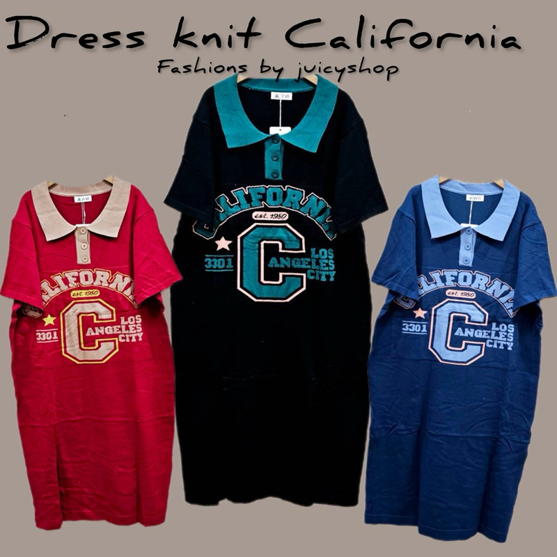 เดรสไหมพรม California งานป้าย
