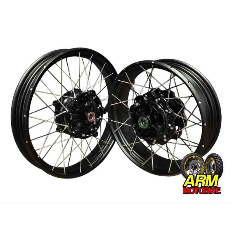 ล้อซี่ลวดTubeless VMX Racing สำหรับHonda NX500(สีดำ)