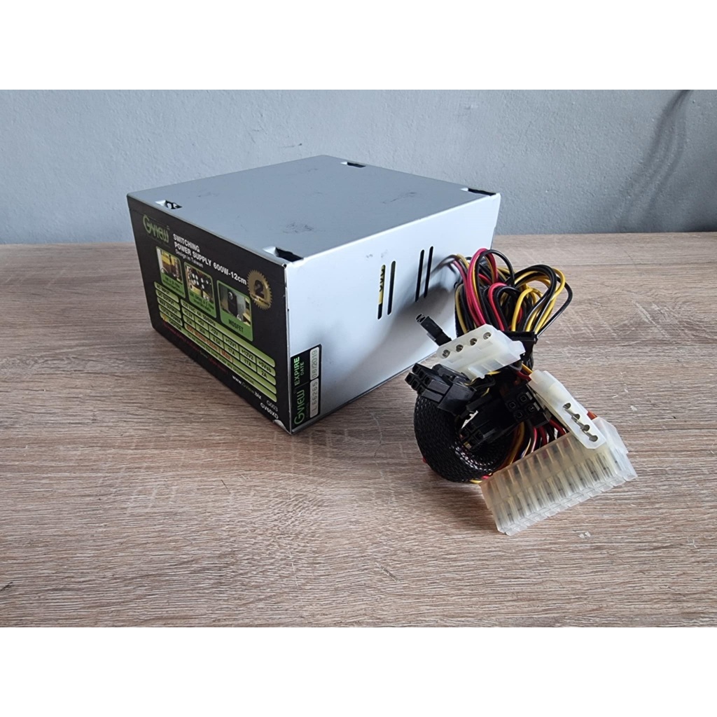 POWER SUPPLY Gview 600W GV60XD มีสาย PCI-E (ต่อการ์ดจอ) 8 Pin สินค้ามือ2 สภาพสวยมาก ใช้งานได้ปกติ