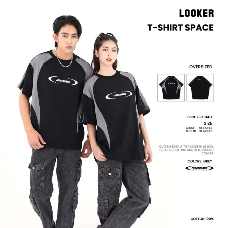 เสื้อยืดแขนสั้น LOOKER – TShirtSpace ราคา ถูกที่สุด ดีลบีเคเค แกลเลอรีภาพที่ 3