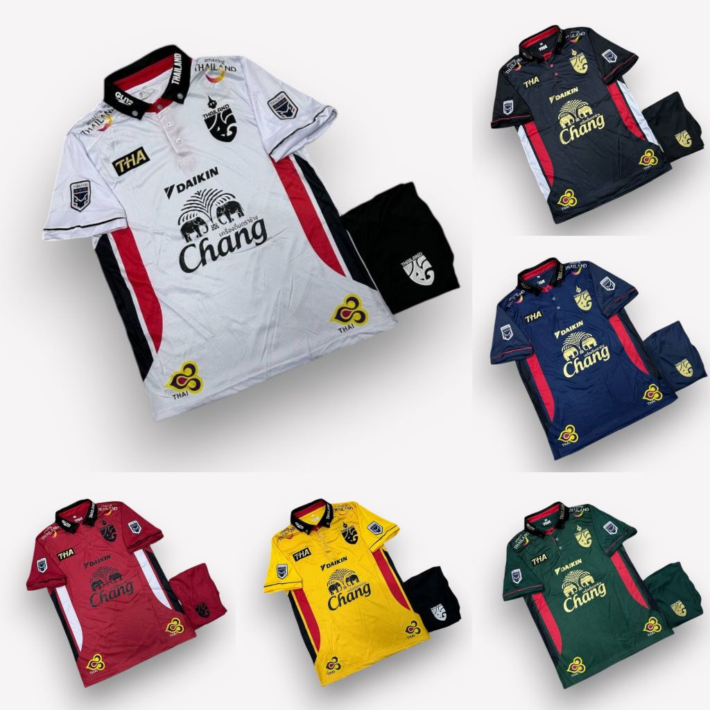 เสื้อบอลไทย ชุดฟุตบอล ชุดกีฬาเสื้อพร้อมกางเกงครบเซ็ต