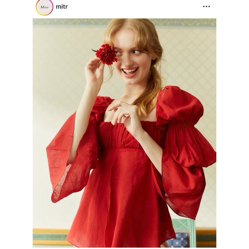Mitr mali red size XS ,S, M , L (New in pack) เสื้อผ้าฝ้ายออแกนิคสีแดงงานใหม่มือ1จากช้อปไม่เคยแกะแพ็คสินค้า พร้อมส่งค่ะ