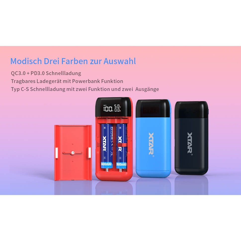 XTAR PB2SL Portable Charger  QC3.0 & PD3.0