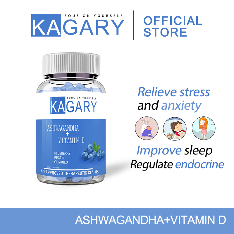 Kagary Ashwagandha Vitamin D Gummies นอนง่าย หลับลึก ปรับคลื่นสมอง ผ่อนคลาย ลดความเครียด ลดการตื่นระหว่างการนอน