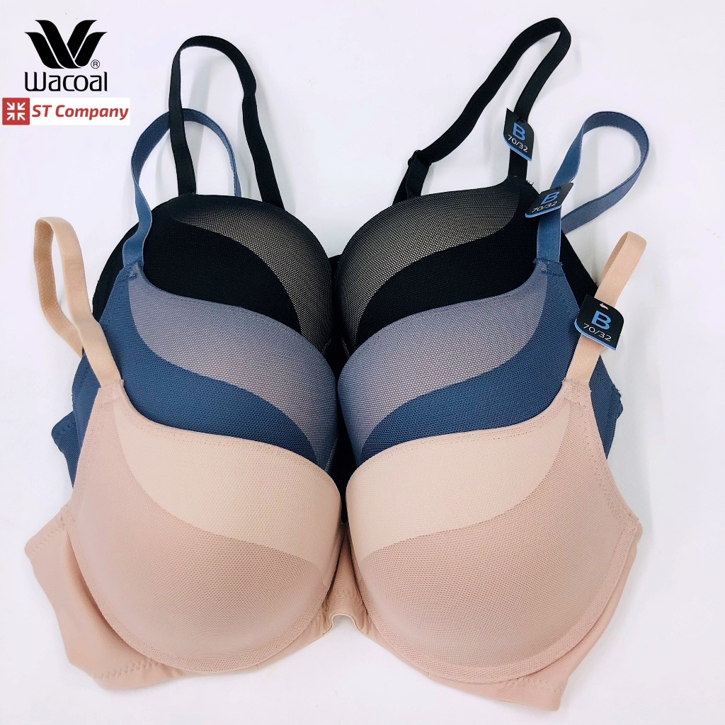 เสื้อชั้นใน ดันทรง Wacoal Push Up Bra เสริมฟองน้ำ รุ่น WB5P31 เพิ่มเนินอกชัด Up 2 คัพ บรา ¾ Cup มีโค