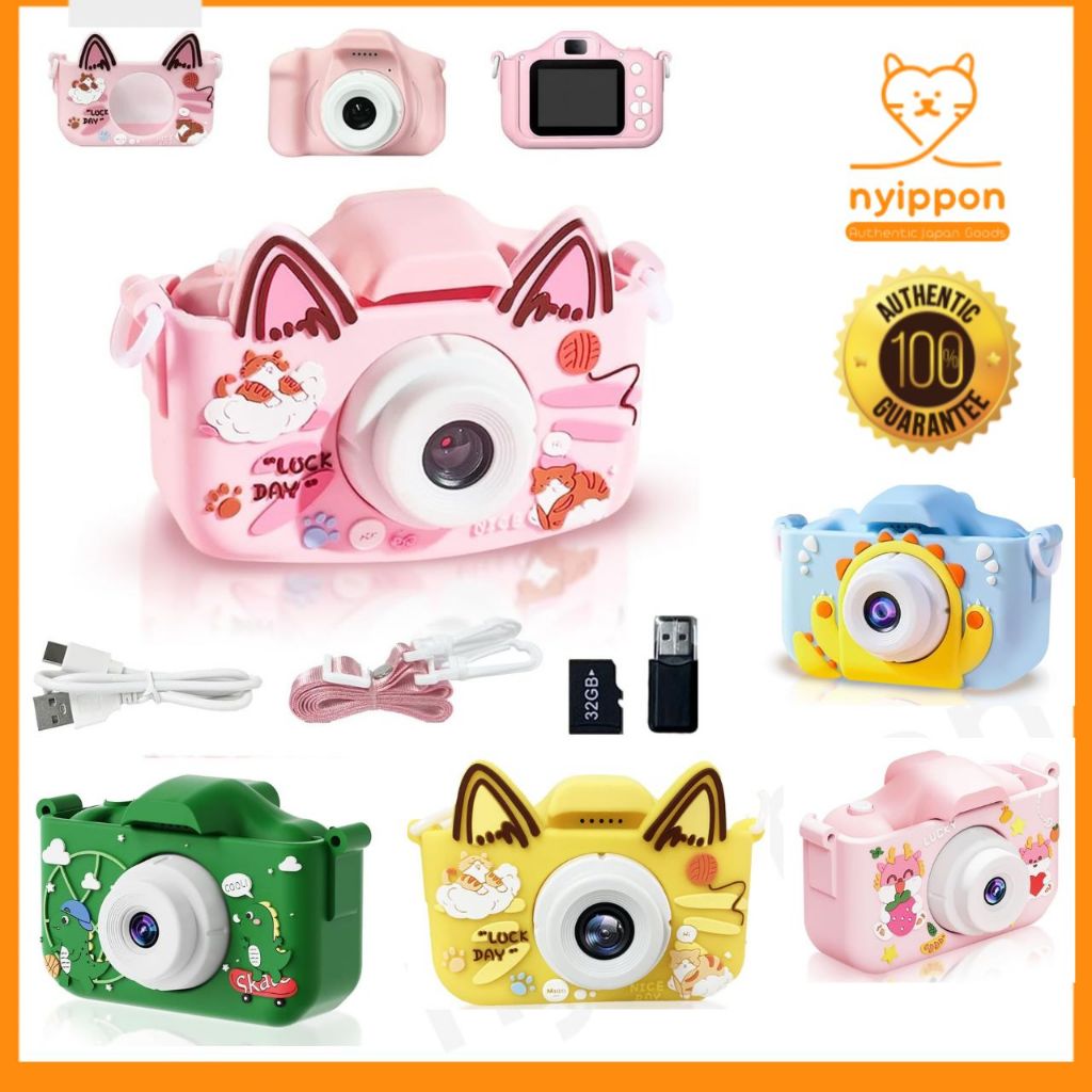 "First.B" Kids' Toy Camera - 48MP Digital Camera with 32GB Memory Card, Dual Lens, 8x Zoom, Type-C