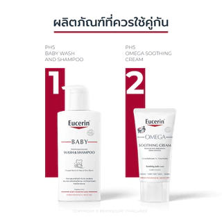 Eucerin pH5 BABY WASH & SHAMPOO 400 ML แชมพูสระผมและสบู่เหลว ทำความสะอาดผิวหน้า ผิวกาย สูตรอ่อนโยน สำหรับเด็ก