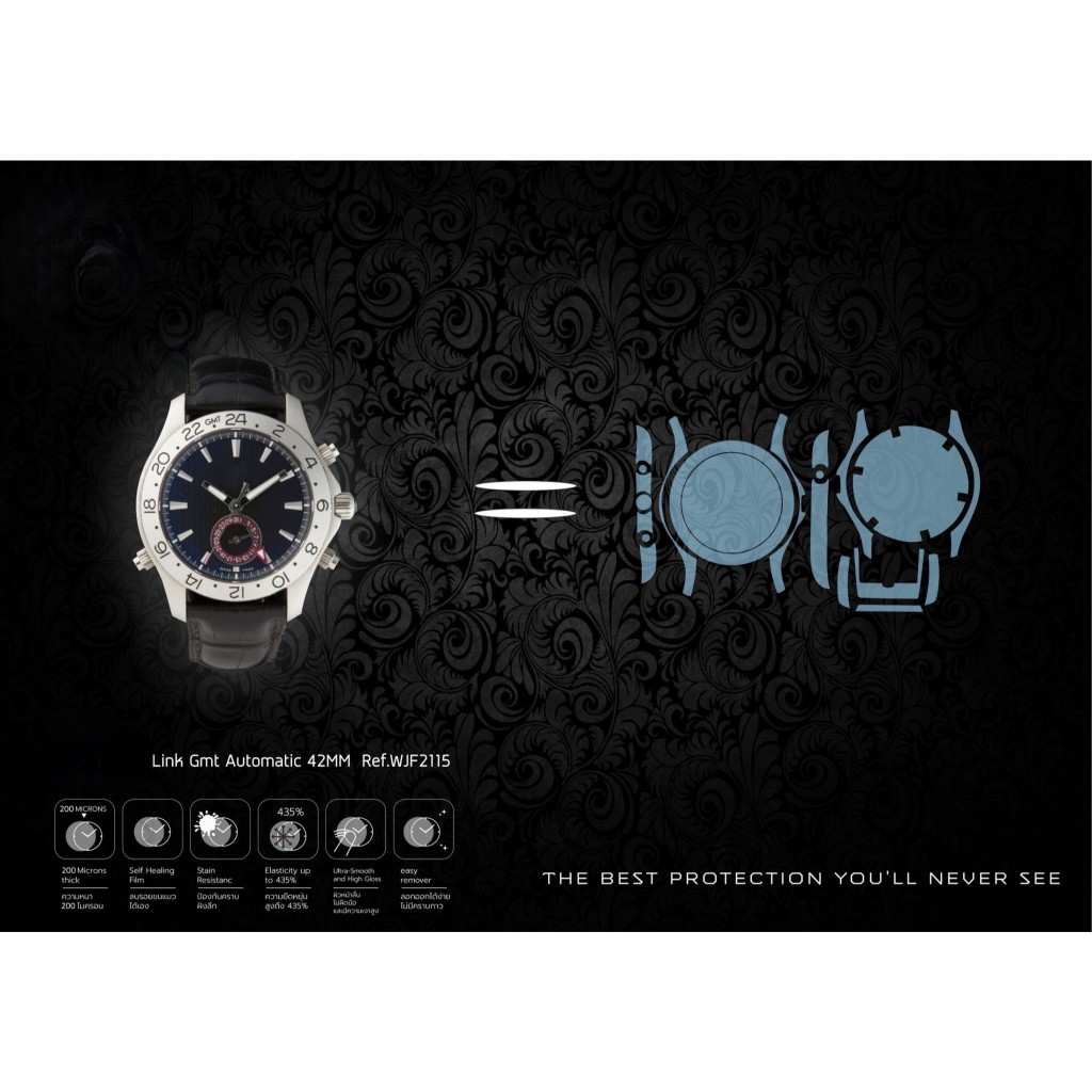 ฟิล์มกันรอยนาฬิกา Protection Film สำหรับ แบรนด์ Tag Heuer Link Gmt Automatic 42MM Ref.WJF2115