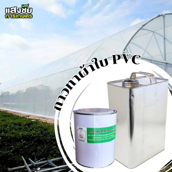 กาวทาผ้าใบ PVC หมูกาวติดผ้าพีวีซี AGB(pvc glue) กระป๋อง 1 kg./แกลลอน 3.3 kg.