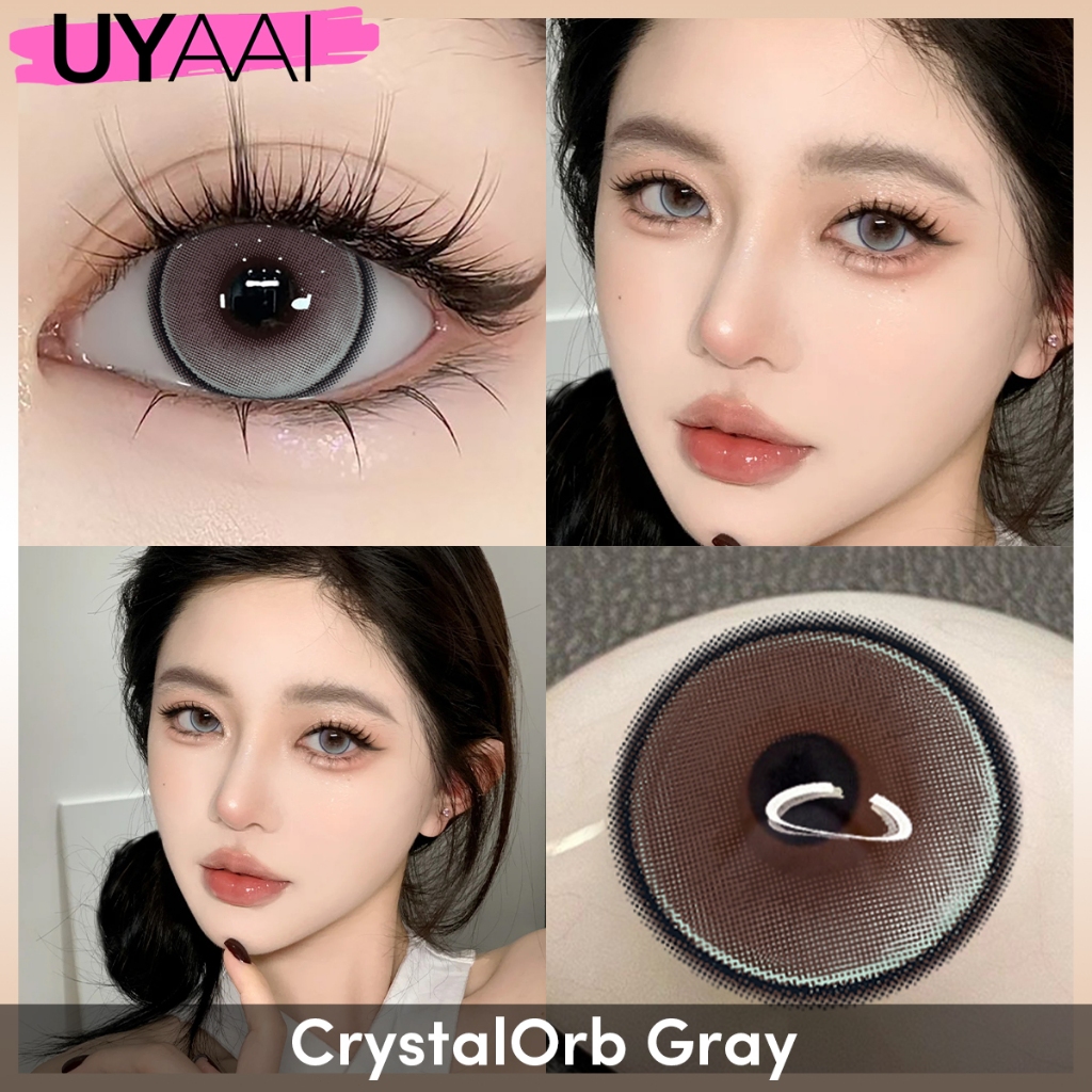 【COD & ส่งใน24ชม】 2pcs/1คู่คอนแทคเลนส์สี CrystalOrb รายเดือน ชุดคอนแทคเลนส์ รายเดือน ปริมาณน้ำ 42% Contact Lens 14.2mm