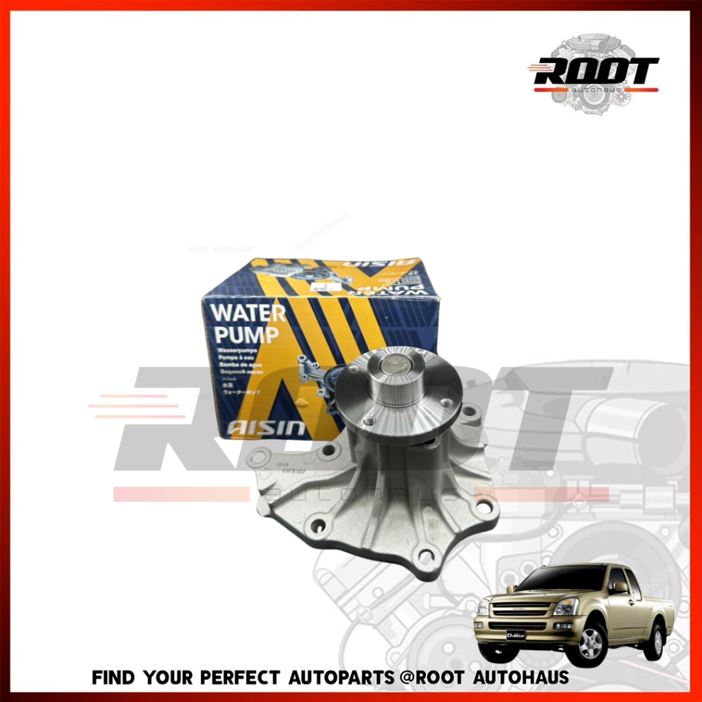 AISIN ปั๊มน้ำ ไม่คอมมอลเรล ISUZU TFR 3.0 / D-MAX เครื่อง 2.5 -3.0 4JH ปี 03-11คอใหญ่ เบอร์ WPG-021VA