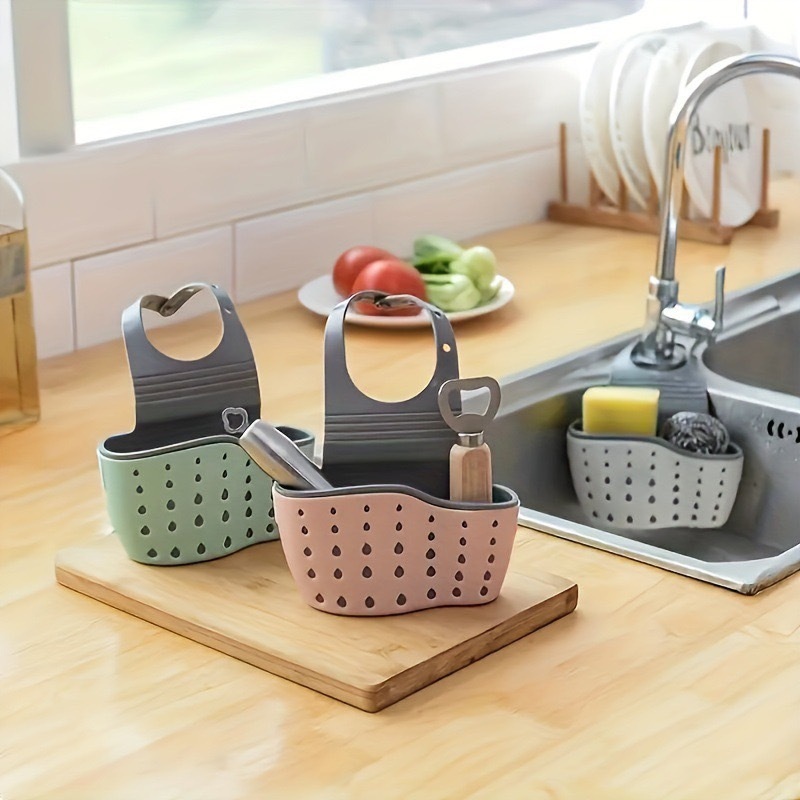 (พร้อมส่งจากไทย) ที่ใส่ฟองน้ำล้างจาน ที่วางฟองน้ำ ที่วางของในซิงค์ล้างจาน ตะแกรงวางฝอยขัดหม้อ มีรูระบาย