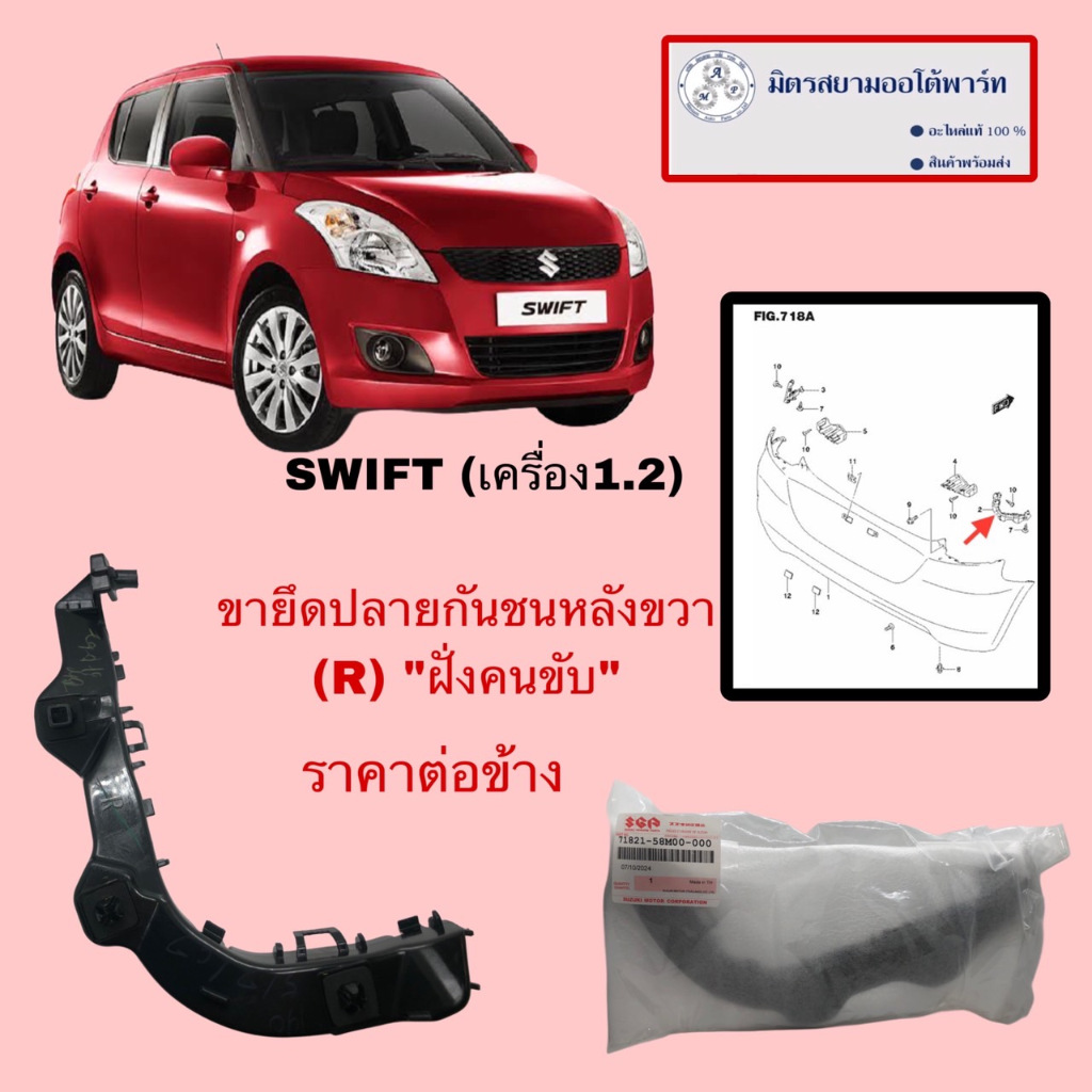 ขายึดปลายกันชนหลังขวา(RH)