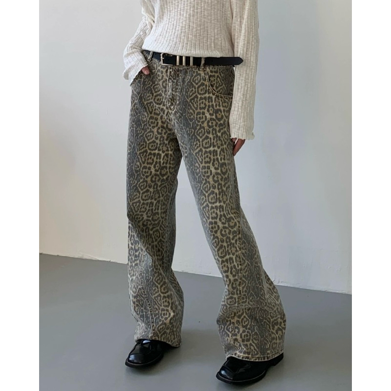 PAPA.XQ TIGER BEGGY JEANS (NEW! กางเกงขากระบอกใหญ่ พร้อมส่ง )