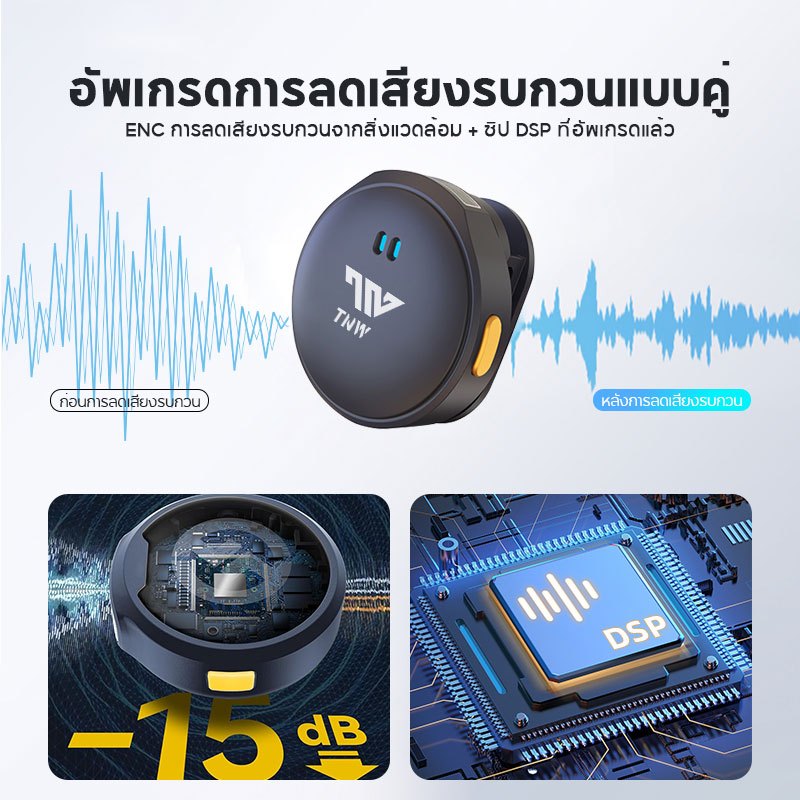 ไมค์ไลฟ์สด มีตัวรับสัญญาณ2ตัวไมค์ตัดเสียงรบกวน ไมค์ไร้สายWireless Microphoneพร้อมกล่องชาร์จ ไมค์อัดเสียง ไมค์หนีบปกเสื้อ