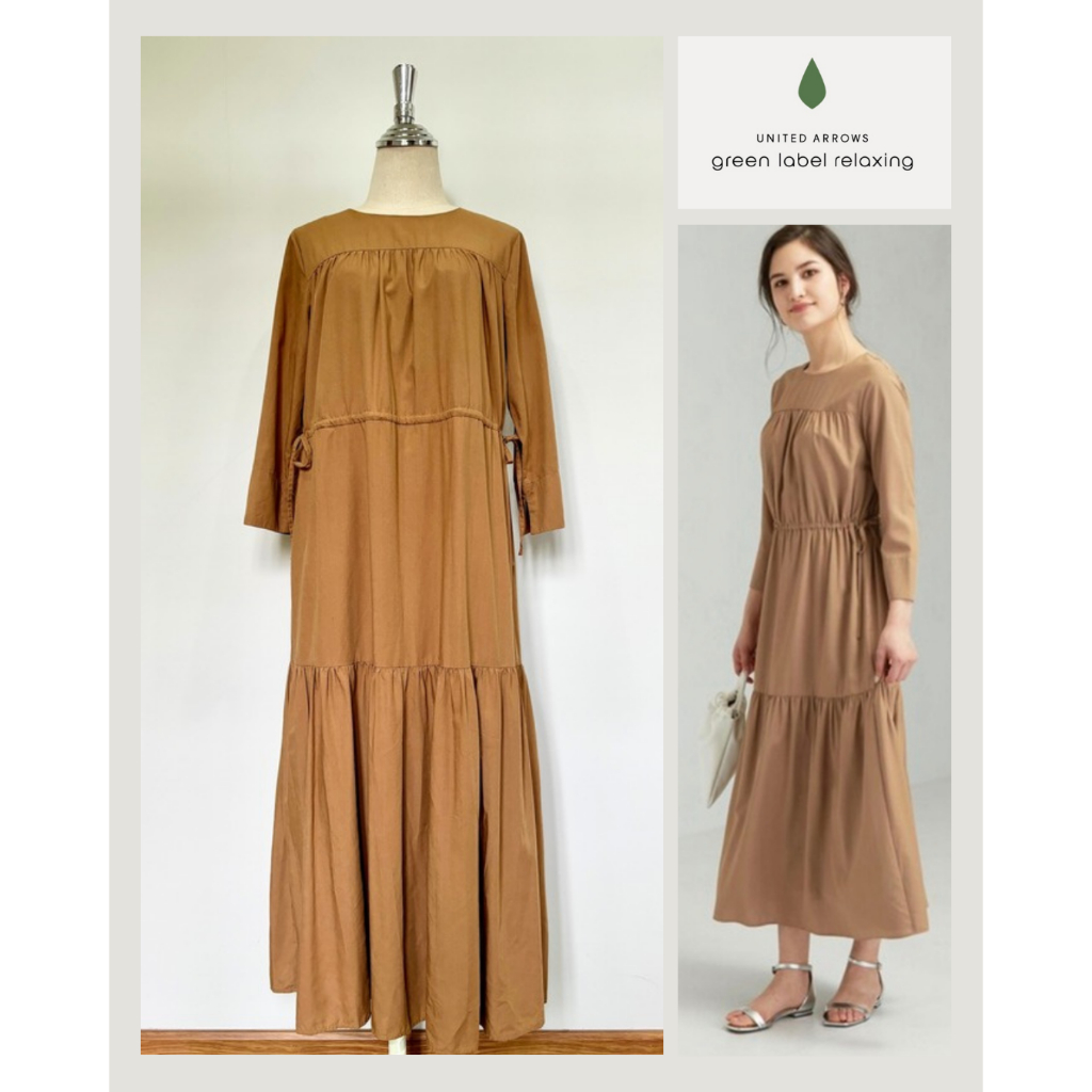 Green label relaxingUnited Arrows - เดรสขนมชั้นสีน้ำตาล