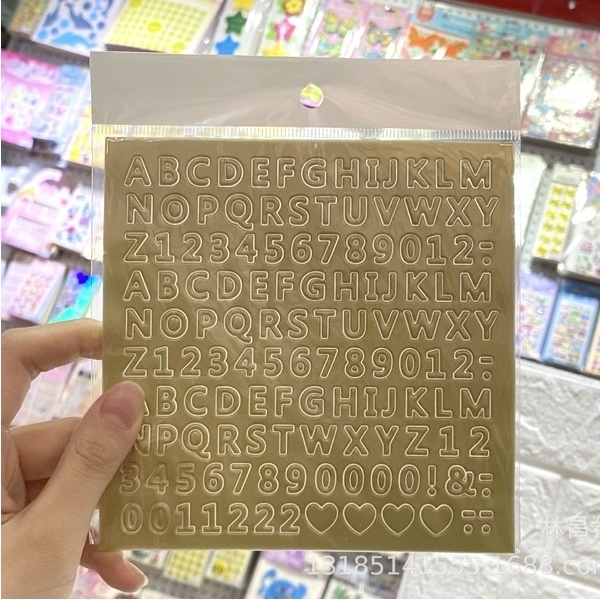 !!พร้อมส่งในไทย!! สติกเกอร์ตัวอักษรภาษาอังกฤษ ตัวพิมพ์ใหญ่และพิมพ์เล็ก